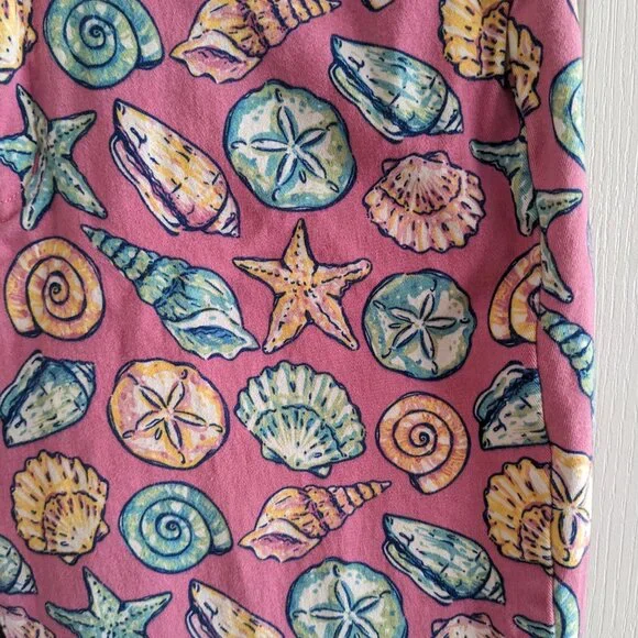 Simply Southern Seashells Pink Jeans with Fringe Sz M - Picture 3 of 8